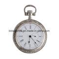 Quality Mens Silver Pocket Watch with Chain